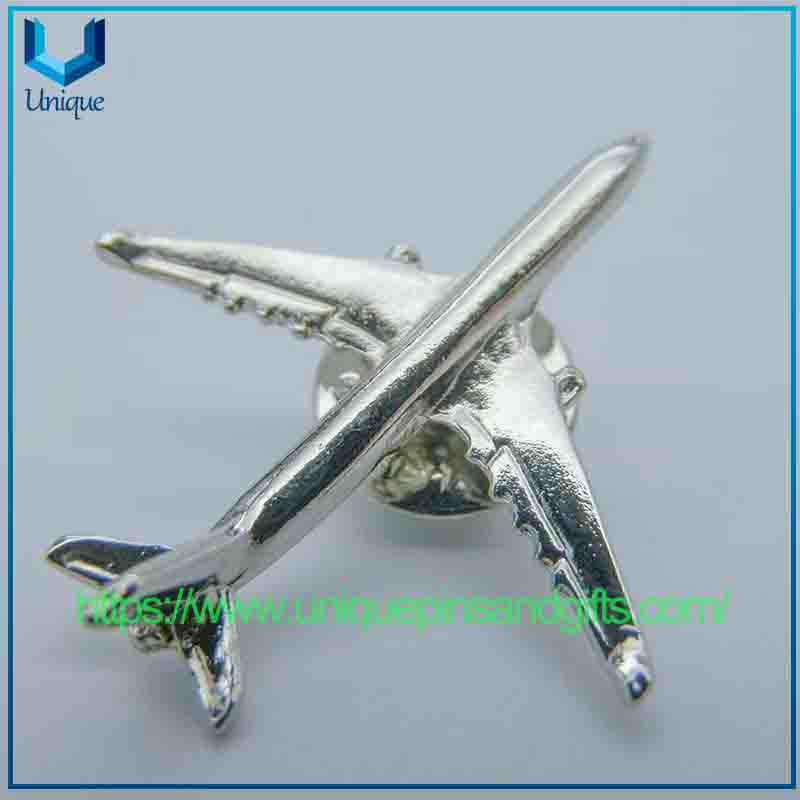 Metal 3D Boeing 787 Aircraft Retro Unique Simple Elegant Badges, Bags Accessories