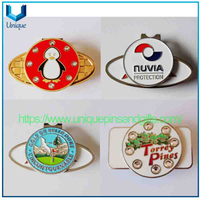 New Golf Metal Marker Coin Silver Ball Position Marker 2520 Magnetic Ball Marker Cap Clip Golf Accessories