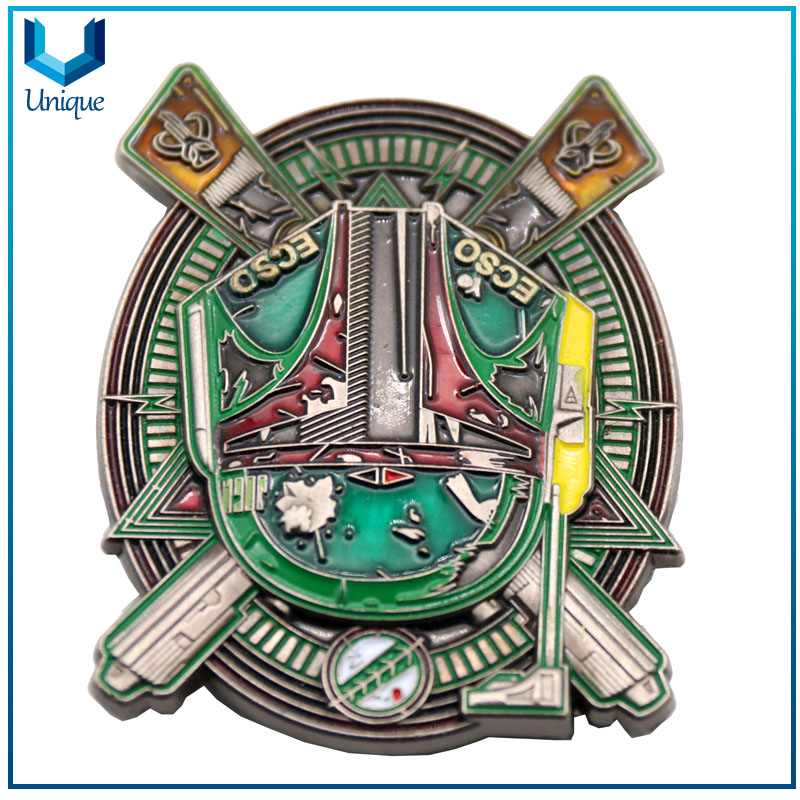 ECSO Creative Coin, Soft Enamel 3D Coin, Military, Army, Police coin, Customize Novelty Souvenir Medal Coin