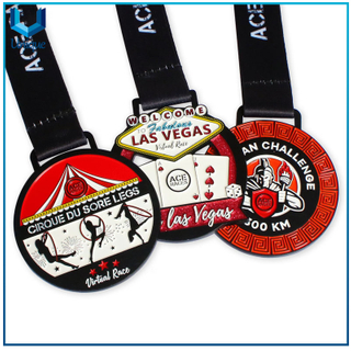 Las Vegas Running Medal, Award Metal Medal for Award, Honor Trophy Medal, Black Nickel Plating Medal