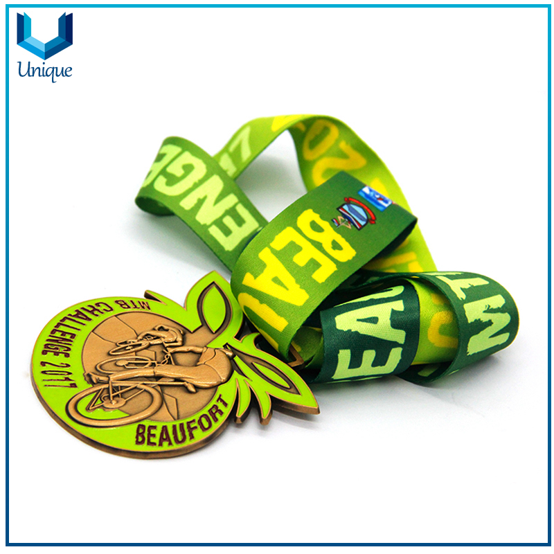 Pledge Pink Medal, Ribbon Medal, Customize Design Fancy Medal, Die Cast Medal with Glitter Fill, Cartoon Medal, Black Nickel Running Medal