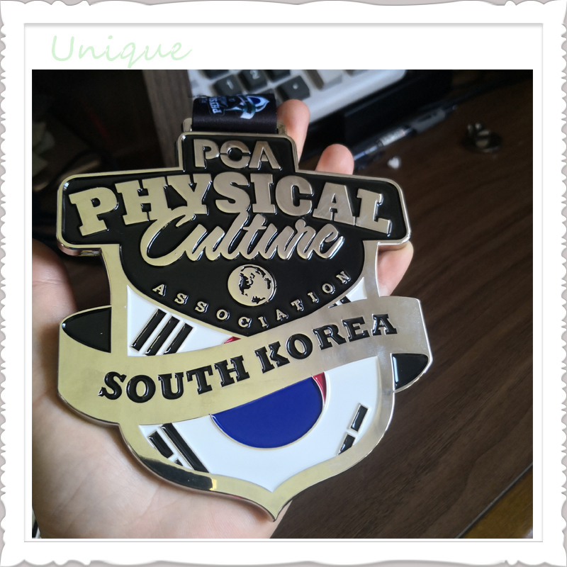 South Korea Medal, PCA Medal, 14cm Big Trophy Medal in Customize Design, Die Cast Zinc Alloy Medal, Honor Meda in Gold