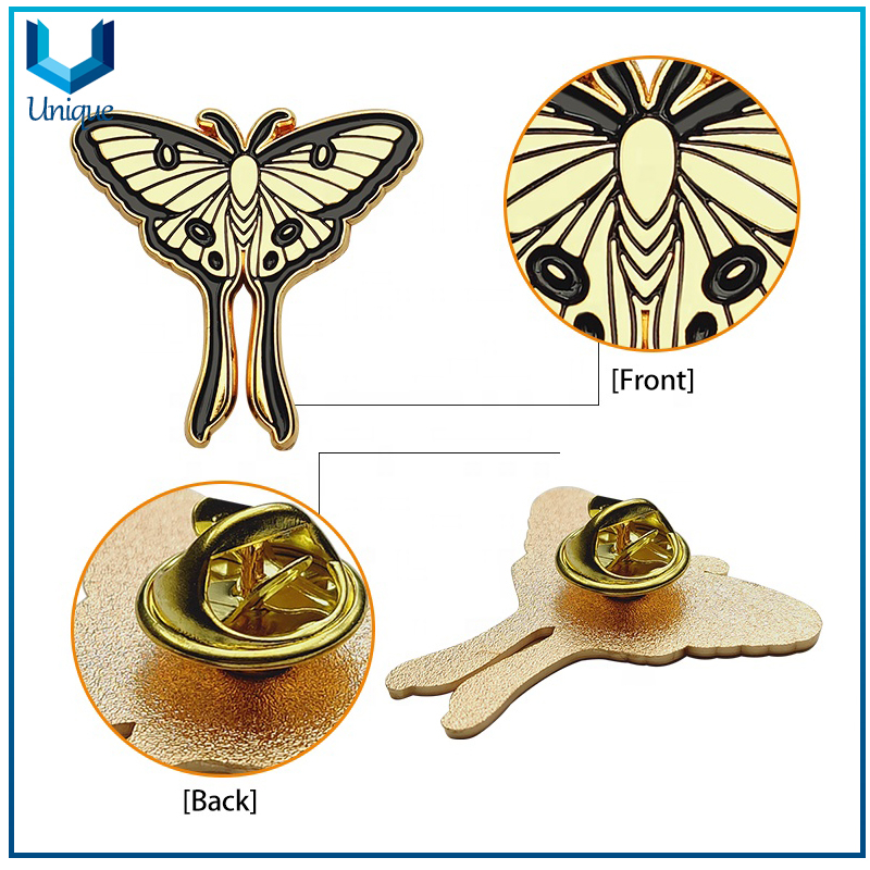 Metal Butterfly Lapel Pin, Garment Brooch, Hat Docoration Pin, Name Emblem, Rainblow Lapel Pin,Personalized Promotional Gift Pins