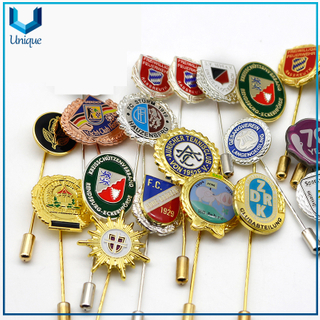 Customize Football Club Badge, Gold Enamel Lapel Pin with long Needle, Suit Decoration metal Pins, gift Pins