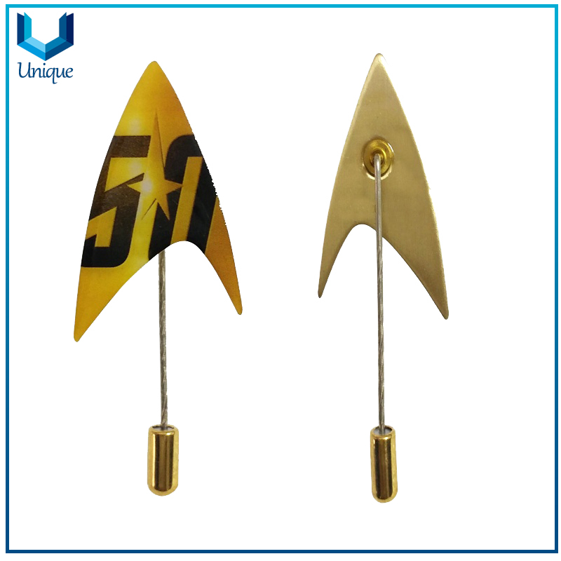 Customize Football Club Badge, Gold Enamel Lapel Pin with long Needle, Suit Decoration metal Pins, gift Pins