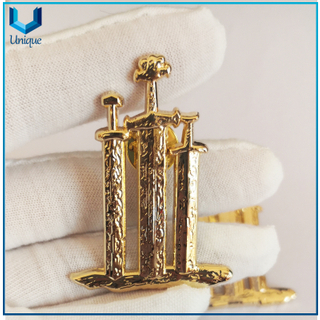 Custom Sword Pins, 3D gold Lapel Pin, Customize Metal Crafts Factory, Metal Emblem, Military Emblem for Souvenir Gifts