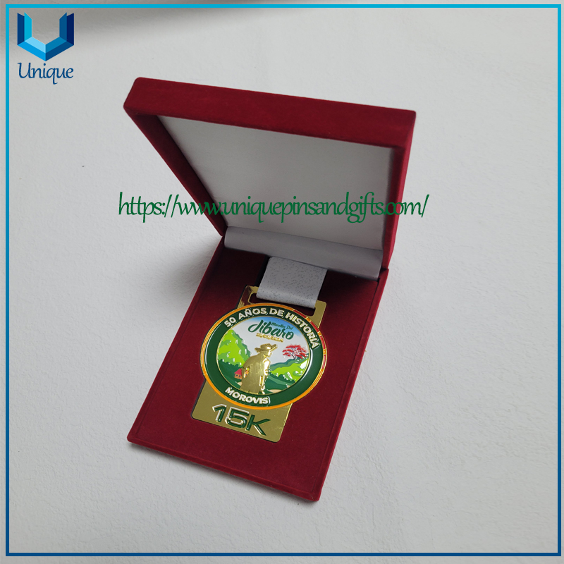 Custom Design Puerto Rico Spraying Color/Gold Plating Medal 15K Del Jibaro 2024 Medal