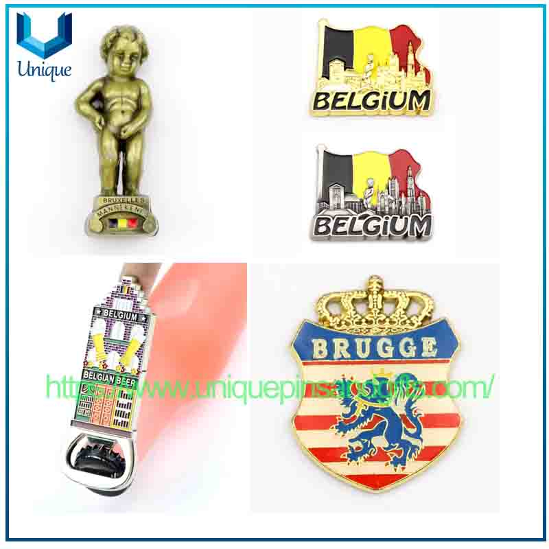 Custom Design Belgium Brussels Tourist Souvenirs 3D Metal Fridge Magnets
