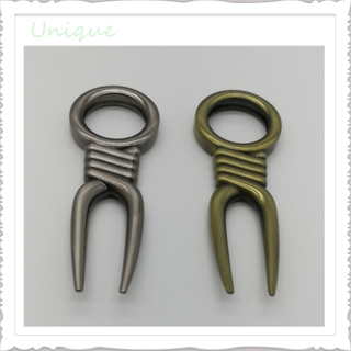 Factory Supply Simple Metal Antique Silver/ Brass Plated Golf Divot Tool, Die Cast Metal Golf divot Tool