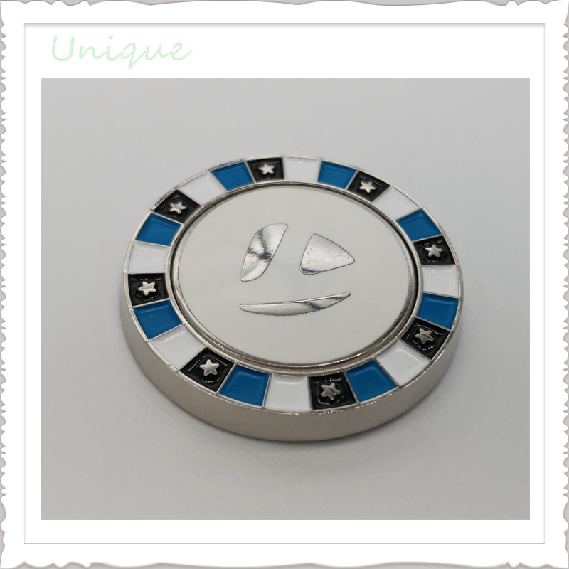 Customized Sport Fashion Metal Silver / Gold Platin Soft Enamel Golf Hat Cap Clip Golf Repair Divot Tool Golf Ball Marker
