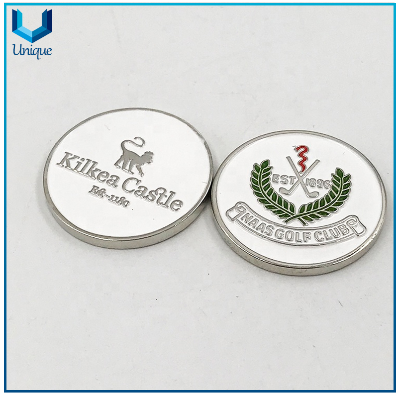 Printing Logo Magnetic Golf Hat Clip with Ball Marker, Custom Design Hat Clip with Ballmarker for Golf Tools