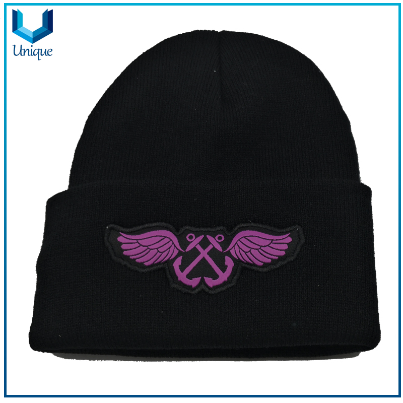 Wooly Hat, Warm Hat with Customize Embroidered Logo Patch, Fashion Winter Warm Wooly Hats in Multiple color