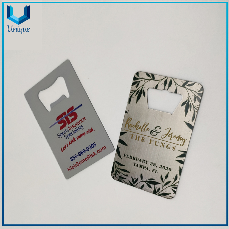 Factory Wholesale Metal Souvenir gift Cards, Aluminum /Stainless steel Bottler Opener Club Membership Card, Fashion Souvenir Invitation Card, Black Metal Business Card