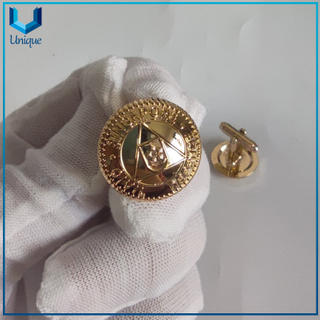 Customize Gpld Cufflink, Singapore 3D Cufflink in 25mm diameter, Military Shirt Cufflink for Garment Accessories