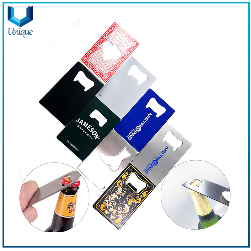 Custom Promotion Gifts Printing Blank Personalized Fashion Credit Card Bottle Opener, Engraved Logo Credit Card Wallet Beer Bottle Opener 