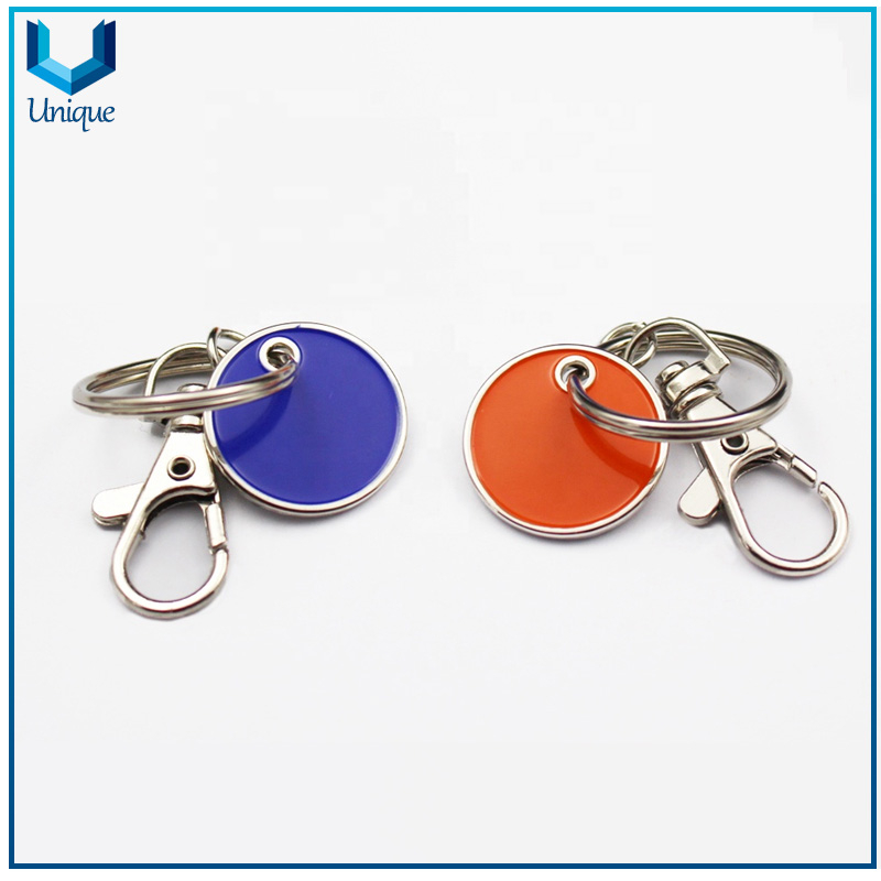 Customize Soft Enamel Trolley Lock Coin Keychain, Factory Wholesale Metal Trolley Cart coin with Customize Design for Promotional Gifts