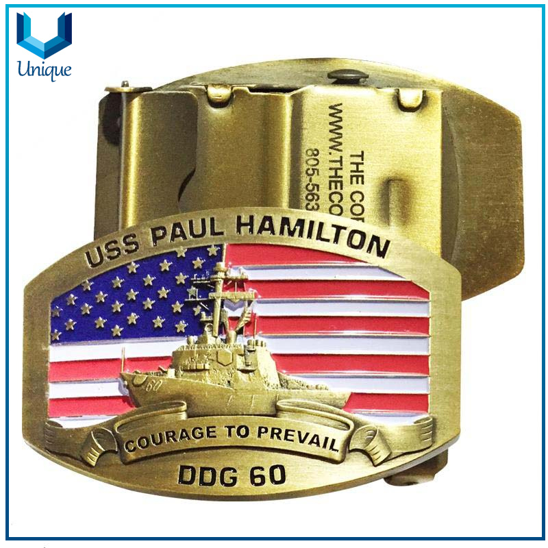 USS WASP LHD-1 Metal Buckle, Military Police, Fasion Metal Crafts Accessories, 3D USA Navy Buckle