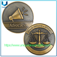 Custom Brazil 3D Antique Plating 2" Legal Excellence Medal Souvenir Coin for Advocacia