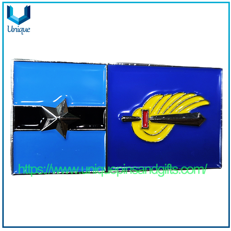 Custom Logo Metal Colorful Enamel Lapel Pin Badge Blue National Flag Pin FETISH SOCIAL BRABANT Pin