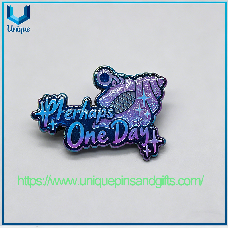 High-quality Custom-made Exquisite Metal Badges Brooches Lapel Pin in Unique Shapes with UV-printed Personalized Colorful Logo Text Patterns