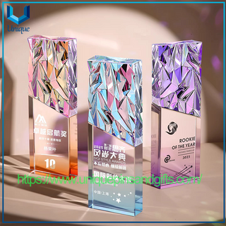 Customized Crystal Trophies High-end Elegant Creative Award Trophies for Outstanding Employees' Competitions Year-end Conference Award Medals