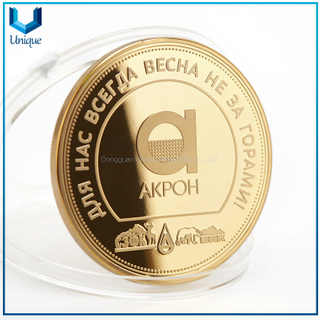Wholesale Custom Design High Quality Round Shape Gold Challenge Mirror Coin