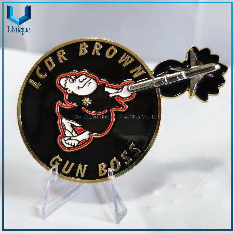 Fashion Design Military Navy challenge Coin, Two Tone Gunny Boss Commemorative Coin for gifts