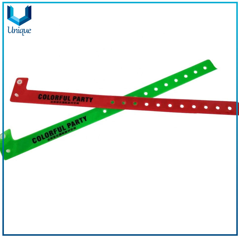 Neon color reflective wristband L shape PVC party wrist band with your own logo