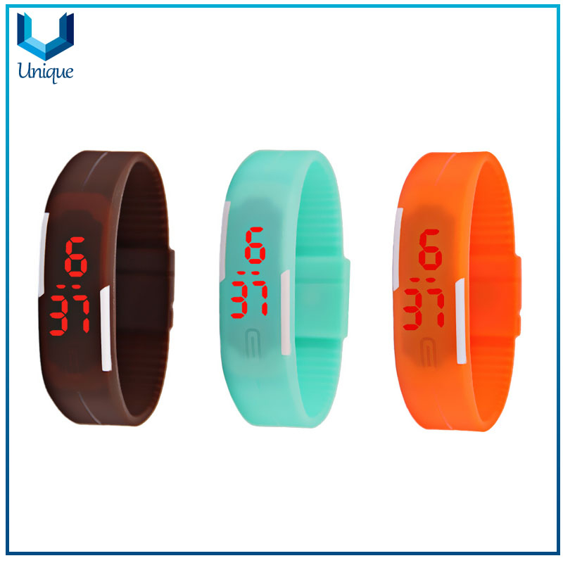 Fashion Sport LED Watches Candy Color Silicone Rubber Touch Screen Digital Watches, Waterproof Bracelet