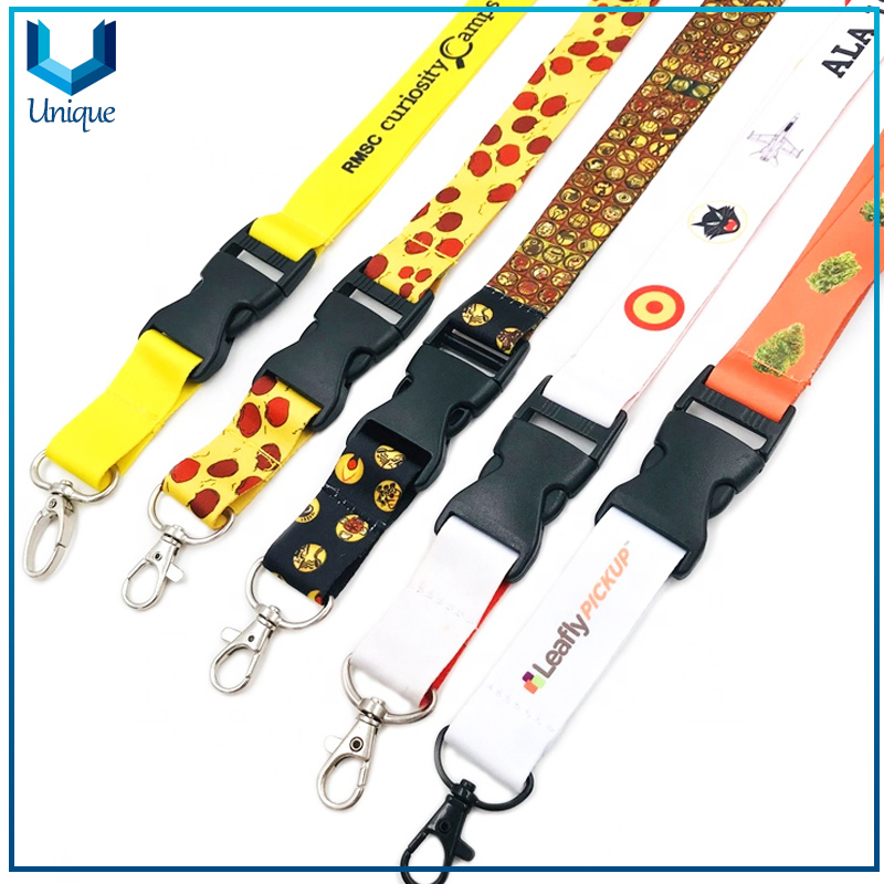 Custom Breakaway Sublimation Keychain Lanyards With Logo Custom Polyester Lanyard