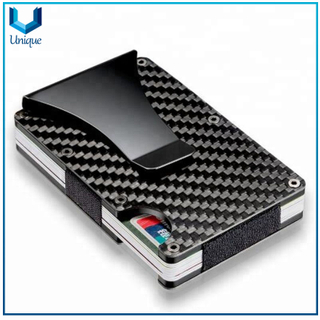 Ultra Thin Metal Wallet RFID Blocking Credit Card Holder Slim Carbon fiber Card Case for Travel and Work
