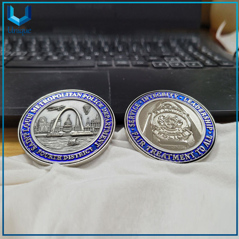 Challenge Coin Supplier Rocket Gold Medal Round Gold Mirror Coin