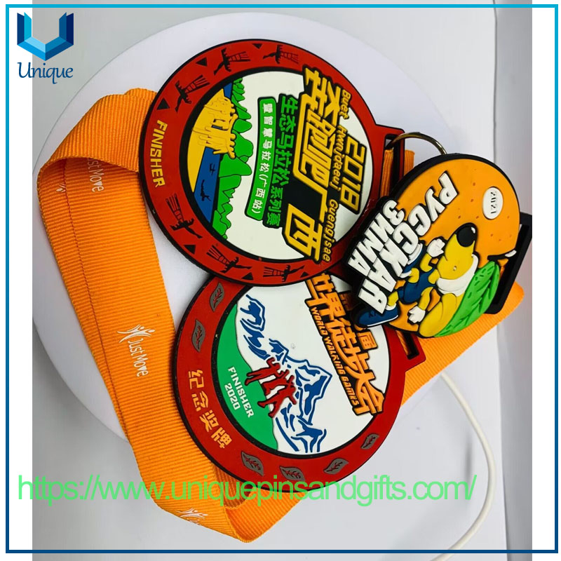 Customized PVC Medals Children's Silicone Medals Cartoon Medals Gold Medals for Marathon Hiking Competitions