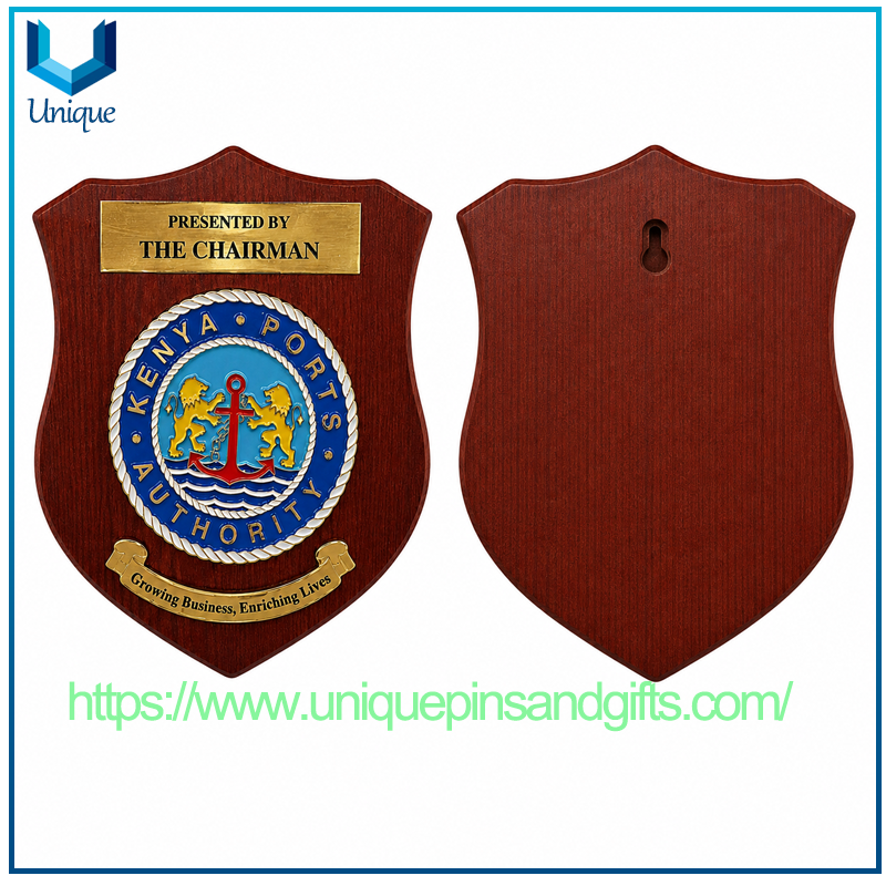 Military Award Honor Medal, Metal Plaque with Wooden Box,Shield Plaque