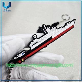 Wholesale Custom Malaysia Military TLDM Ship Wrist Lanyard KD Terengganu F174 Patrol Vessel Souvenir Short Keychain With Clasp Hook