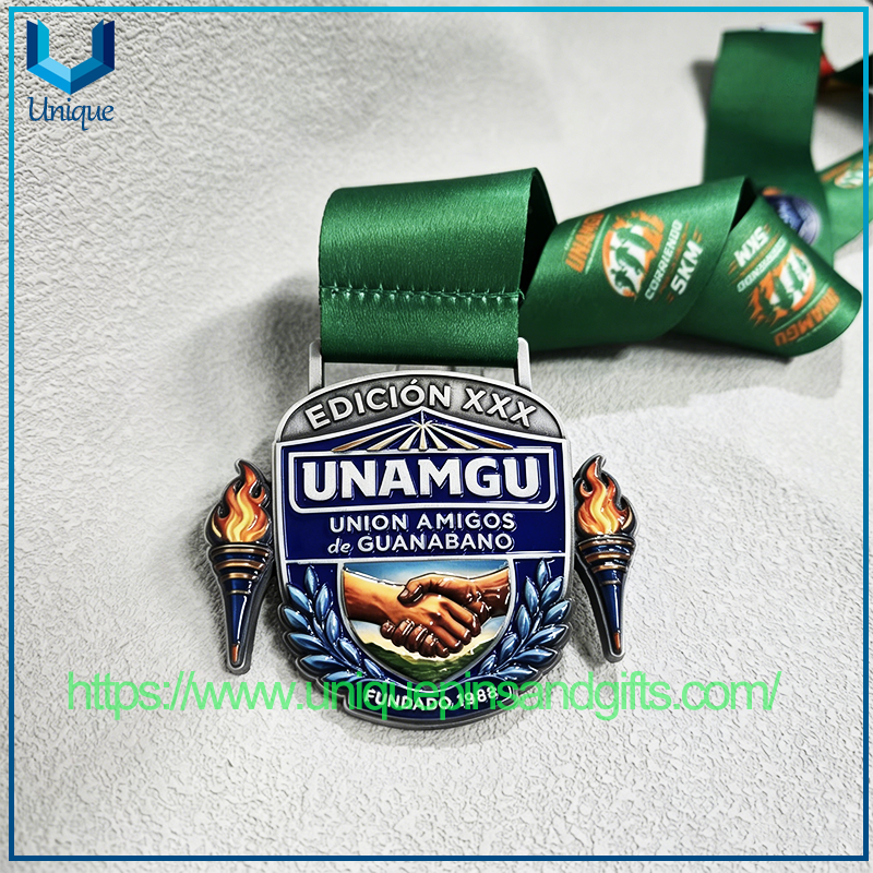 Custom High Quality Metal 3D Medals UNAMGU Sports Event Athletic Competition Medals with Ribbon