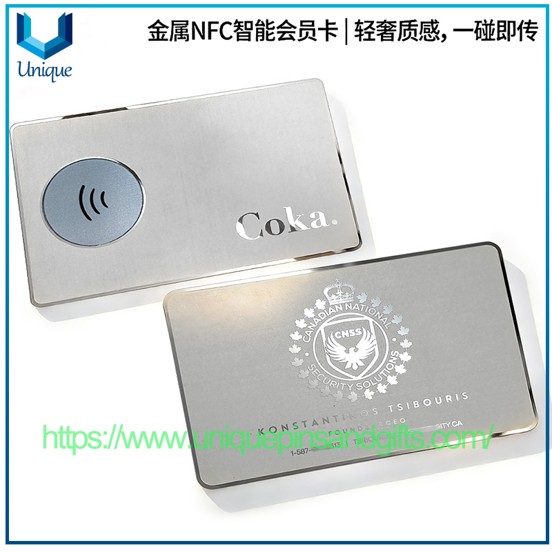 Custom Metal NFC Smart Business Cards with Printed WeChat QR Codes, Facebook Codes, Electronic Business Cards, Premium Social Networking Cards, Laser-engraved Logos