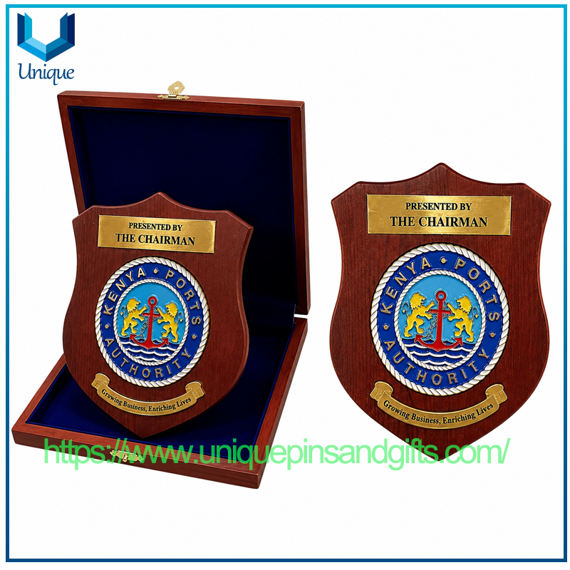 Military Award Honor Medal, Metal Plaque with Wooden Box,Shield Plaque