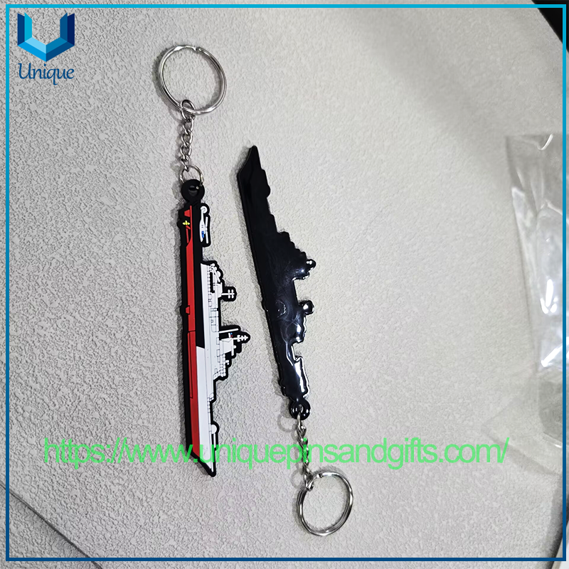 Wholesale Custom Malaysia Military TLDM Ship Wrist Lanyard KD Terengganu F174 Patrol Vessel Souvenir Short Keychain With Clasp Hook