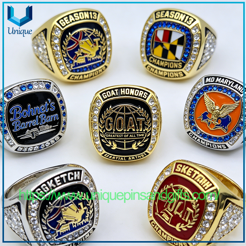 Customized High-quality Metal 3D Ring - World Cup League Champions Ring