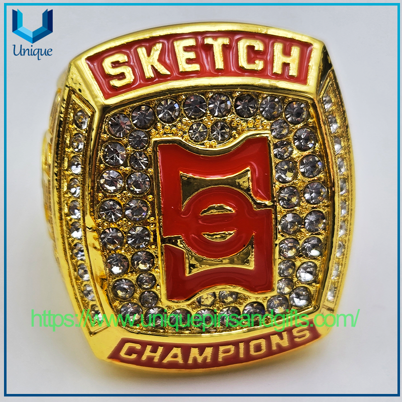 Customized High-quality Metal 3D Ring - World Cup League Champions Ring