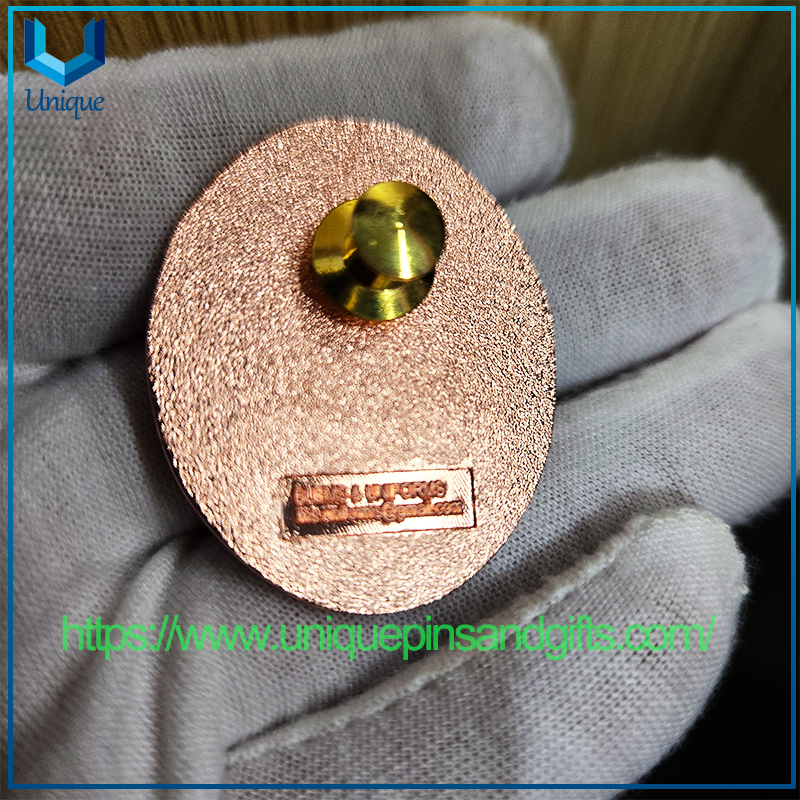 Custom Metal 3D Badge School Badge College Badge Lapel Pin,Outer Edge Set with Diamonds And Flat Cap