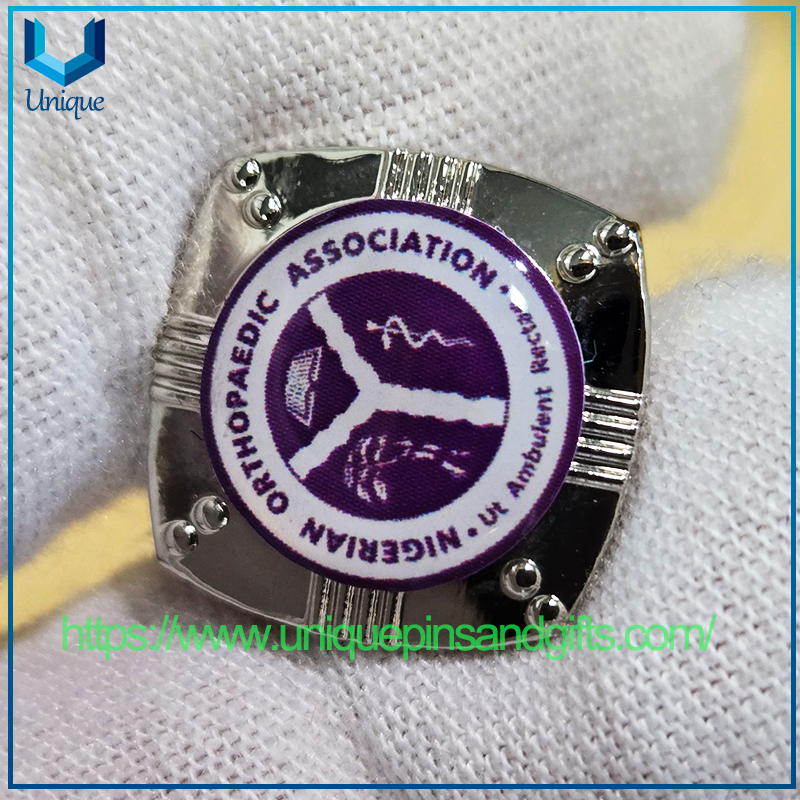 Nigeria Orthopaedic Association Cufflink, 3D Silver Printing Cufflink with Epoxy