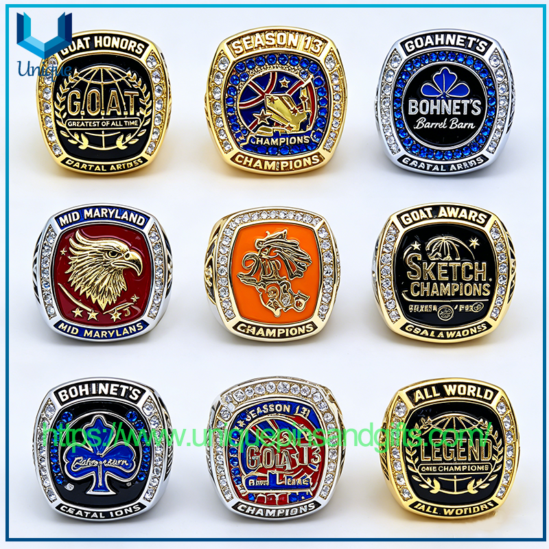Customized High-quality Metal 3D Ring - World Cup League Champions Ring