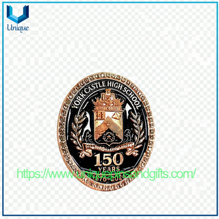 Custom Metal 3D Badge School Badge College Badge Lapel Pin,Outer Edge Set with Diamonds And Flat Cap