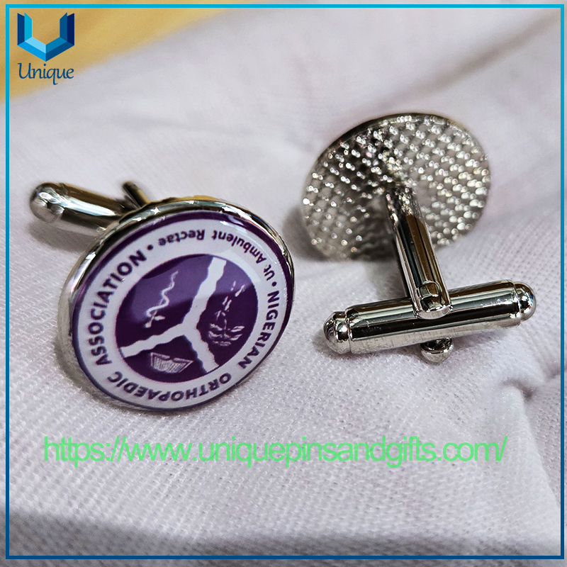 Nigeria Orthopaedic Association Cufflink, 3D Silver Printing Cufflink with Epoxy